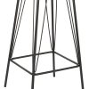 Ave Six Mayson 30"H Polyester Barstools, Sand/Gunmetal, Set Of 2 Barstools