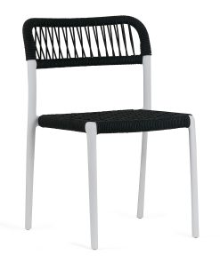 Glamour Home Belen Fabric Dining Accent Chairs, Brown/White, Set Of 2 Chairs 2