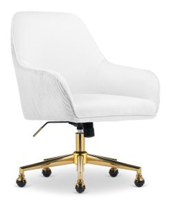 Serta® Chloe Ergonomic Fabric Mid-Back Home Office Chair, Off-White