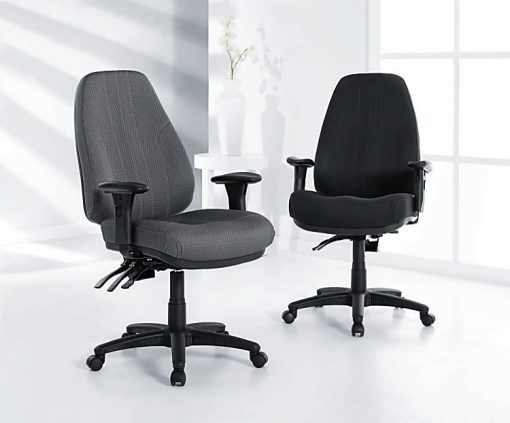 Raynor® Miranda Multifunction High-Back Chair, Pewter/Black - Image 2