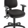 WorkPro® Patriot Multifunction Ergonomic Fabric Task Chair, Black, BIFMA Compliant