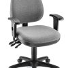 WorkPro® Patriot Multifunction Ergonomic Fabric Task Chair, Gray/Black, BIFMA Compliant