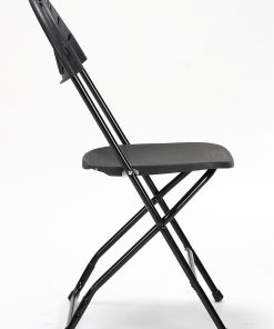 Cosco Classic Collection Fan Back Resin Folding Chair, Black, Pack Of 8 2