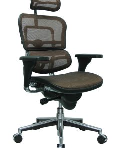 Eurotech Ergohuman High-Back Ergonomic Mesh Chair, Orange/Chrome