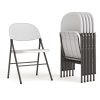 Flash Furniture HERCULES Series Trapezoidal-Back Stacking Banquet Chair With 2-1/2″ Thick Seat, Gray/Silver 4