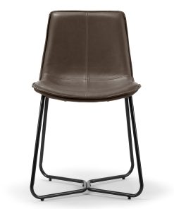 Glamour Home Amery Dining Chairs, Brown, Set Of 2 Chairs 2