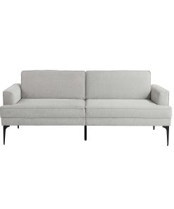 Serta Preston Polyester Convertible Sofa, 34-5/16”H x 83-1/8”W x 30-5/16”D, Light Gray