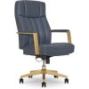 Office Star™ Executive Ergonomic Faux Leather Mid-Back Manager’s Chair, Charcoal Gray 3