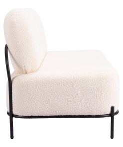 Zuo Arendal Polyester Sofa, 30-3/4”H x 24-7/16”W x 28-3/4”D, Vanilla 2