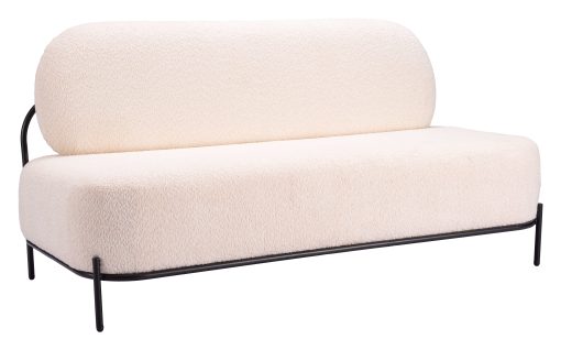 Zuo Arendal Polyester Sofa, 30-3/4”H x 24-7/16”W x 28-3/4”D, Vanilla