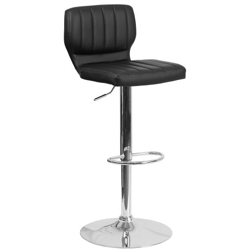 Flash Furniture Contemporary Adjustable Bar Stool, Black, CH132330BK - Image 2