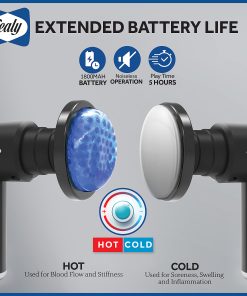 Sealy SL-HW-MA-102-BK Cold/Hot Massager, 11”H x 9” x 3”D, Black 2