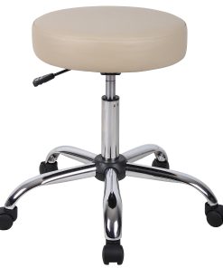 Boss Office Products Caressoft Medical Stool with Antimicrobial Protection, Beige/Chrome 2