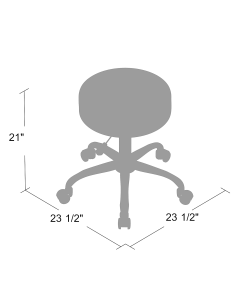 Boss Office Products Medical Stool With Antimicrobial Vinyl, Black/Chrome 2
