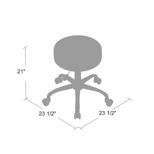 Boss Office Products Medical Stool With Antimicrobial Vinyl, Black/Chrome - Image 2