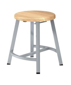 National Public Seating Titan Stool, 18″, Natural Wood/Gray 2