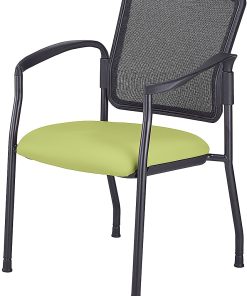 WorkPro® Spectrum Series Mesh/Vinyl Stacking Guest Chair With Antimicrobial Protection, With Arms, Lime, Set Of 2 Chairs, BIFMA Compliant 2