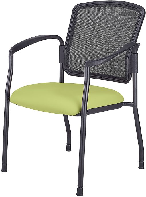 WorkPro® Spectrum Series Mesh/Vinyl Stacking Guest Chair With Antimicrobial Protection, With Arms, Lime, Set Of 2 Chairs, BIFMA Compliant - Image 2