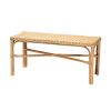 bali & pari Cacaban Modern Bohemian Accent Bench, 17-3/4”H x 38-5/8”W x 15”D, Natural Brown