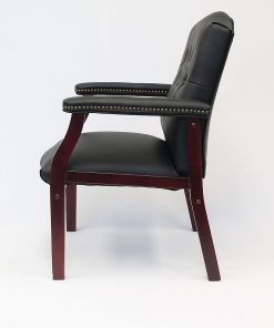 Boss Office Products Traditional Guest Chair, Mahogany/Black 2