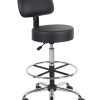 Lorell® Big & Tall Padded Vinyl Seat, Vinyl Back Stacking Chair, 15″ Seat Width, Black Seat/Black Frame, Quantity: 2 4