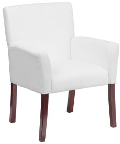Flash Furniture Leathersoft Side/Reception Chairs, White 2