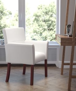 Flash Furniture Leathersoft Side/Reception Chairs, White