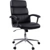 Linon Walker Backless Faux Leather Bar Stool, Black/Grey 4