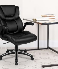 Flash Furniture LeatherSoft™ Faux Leather High-Back Executive Office Chair, Black, BT9896H 2