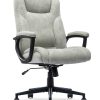 Serta® Comfort Eco Ergonomic Velvet Mid-Back Office Chair, Light Gray