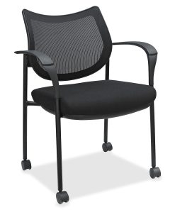 Lorell® Mesh/Fabric Guest Chair, Black 2