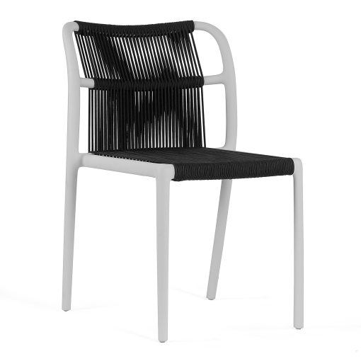 Glamour Home Belden Fabric Dining Accent Chairs, Black/White, Set Of 2 Chairs, GHDC1767 - Image 2