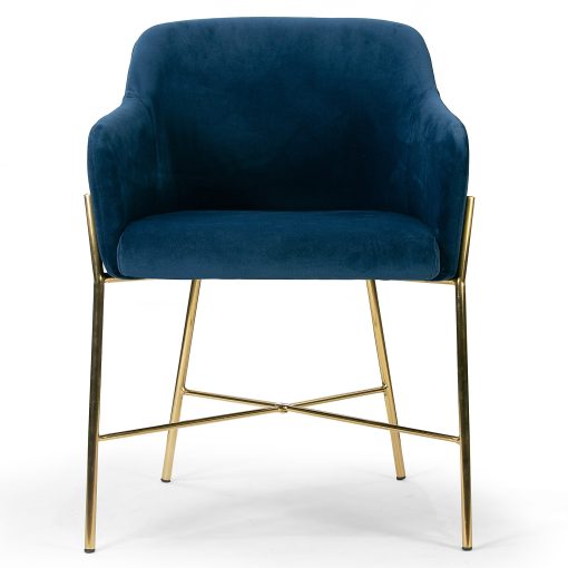 Glamour Home Ana Dining Chairs, Blue, 1 Chair - Image 2