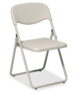 Office Star™ Stackable Folding Chairs, Beige, Set Of 4 2