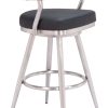 LumiSource Mirage Ale Contemporary Adjustable Bar Stool, Chrome/Black 4