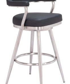 Zuo Vagur Swivel Barstool, Black