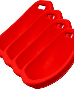 Kore Design™ Scoop Rocker Stackable Chairs, Red, Pack Of 4 Chairs