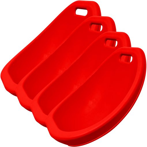 Kore Design™ Scoop Rocker Stackable Chairs, Red, Pack Of 4 Chairs