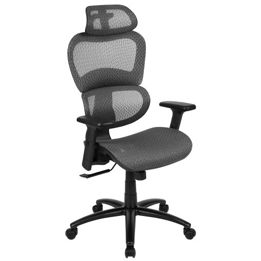 Flash Furniture LO Ergonomic Mesh High-Back Office Chair, Gray - Image 2