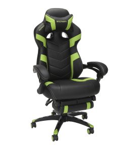 RESPAWN 110 Pro Gaming Chair, With Footrest & Headrest Pillow, Green, RSP110V2GRN