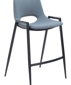 Zuo Desi Counter-Height Stools, Azure Gray, Set Of 2 Stools 2
