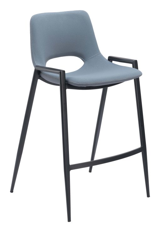 Zuo Desi Counter-Height Stools, Azure Gray, Set Of 2 Stools - Image 2