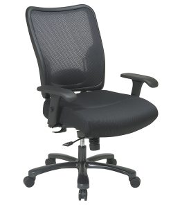 Office Star™ Big And Tall Fabric/Air Grid® Mesh Back High-Back Chair, Black