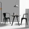 Glamour Home Baruna Metal Dining Accent Chairs, Black, Set Of 2 Chairs