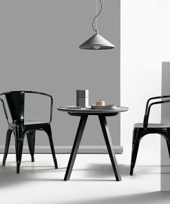 Glamour Home Baruna Metal Dining Accent Chairs, Black, Set Of 2 Chairs