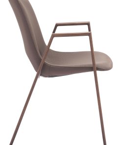 Zuo Desi Dining Accent Chairs, Brown/Walnut, Set Of 2 Chairs 2