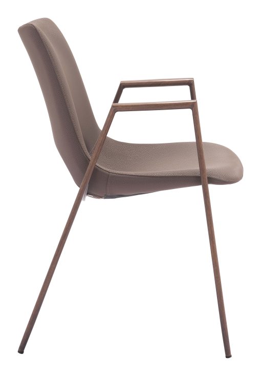Zuo Desi Dining Accent Chairs, Brown/Walnut, Set Of 2 Chairs - Image 2