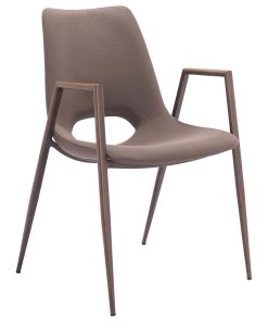 Zuo Desi Dining Accent Chairs, Brown/Walnut, Set Of 2 Chairs