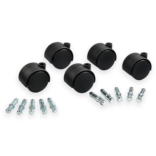 Master Caster Get It Movin' Soft Wheel Casters For Metal Bases On Hard Floors & Chairmats, Pack Of 5 - Image 2