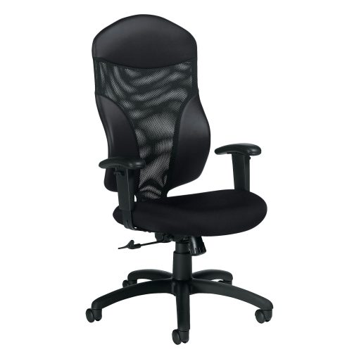Global® Tye High-Back Fabric Tilter Chair, 45 1/2"H x 25"W x 26"D, Black - Image 2